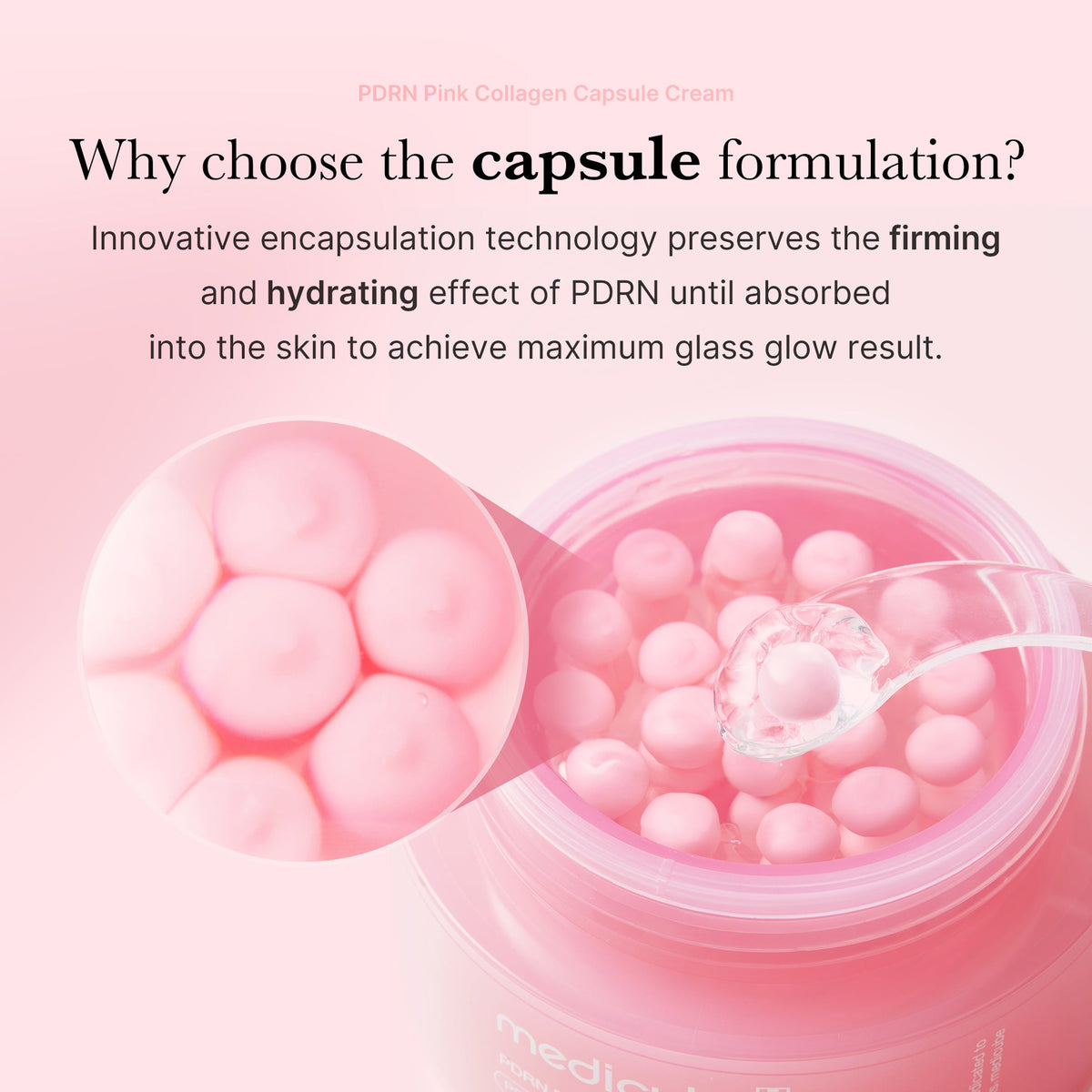 Medicube PDRN Pink Collagen Capsule Cream – capsule gel texture