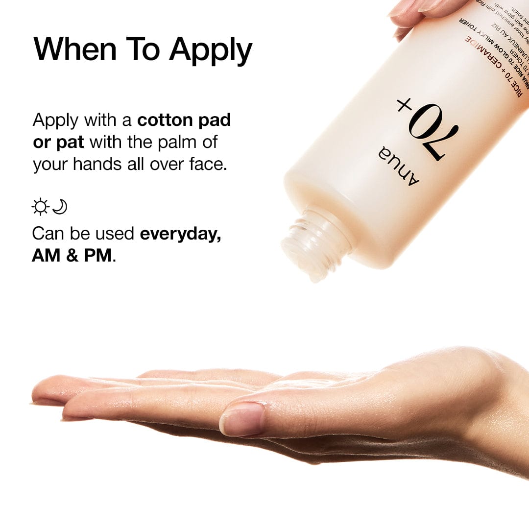 Anua Rice 70 Glow Milky Toner – τρόπος χρήσης