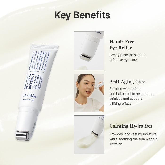 Dr.Althea Retinol Flat Iron Eye Roller 25ml – εφαρμογή στην περιοχή των ματιών