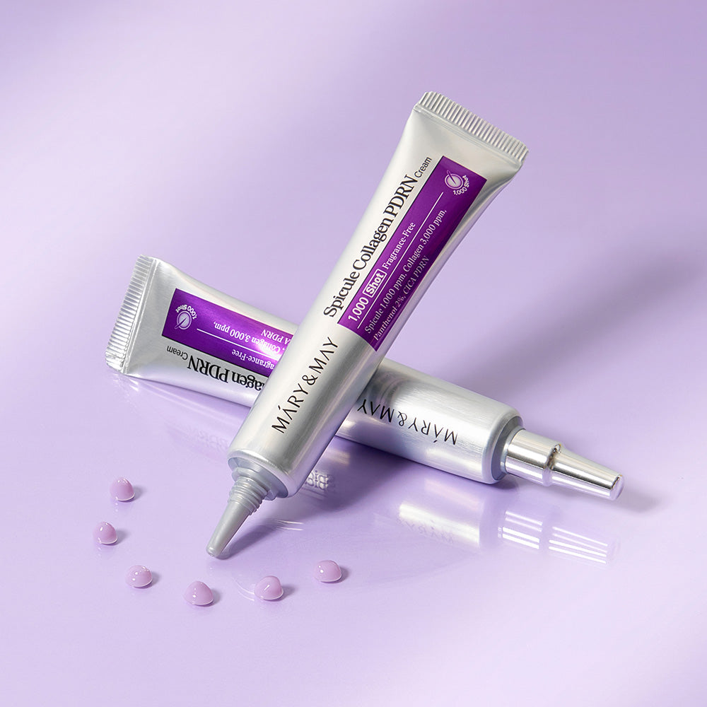 Mary&May Spicule Collagen PDRN Cream 15g applicator και υφή