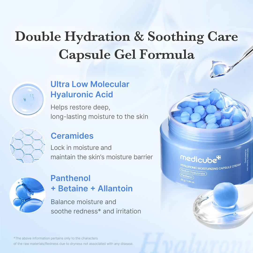 Medicube Hyaluronic Moisturizing Capsule Cream 55g – βασικά συστατικά