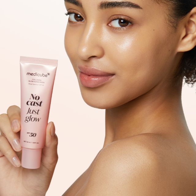 Medicube No Cast Just Glow Collagen Sunscreen SPF 50 – glowy finish