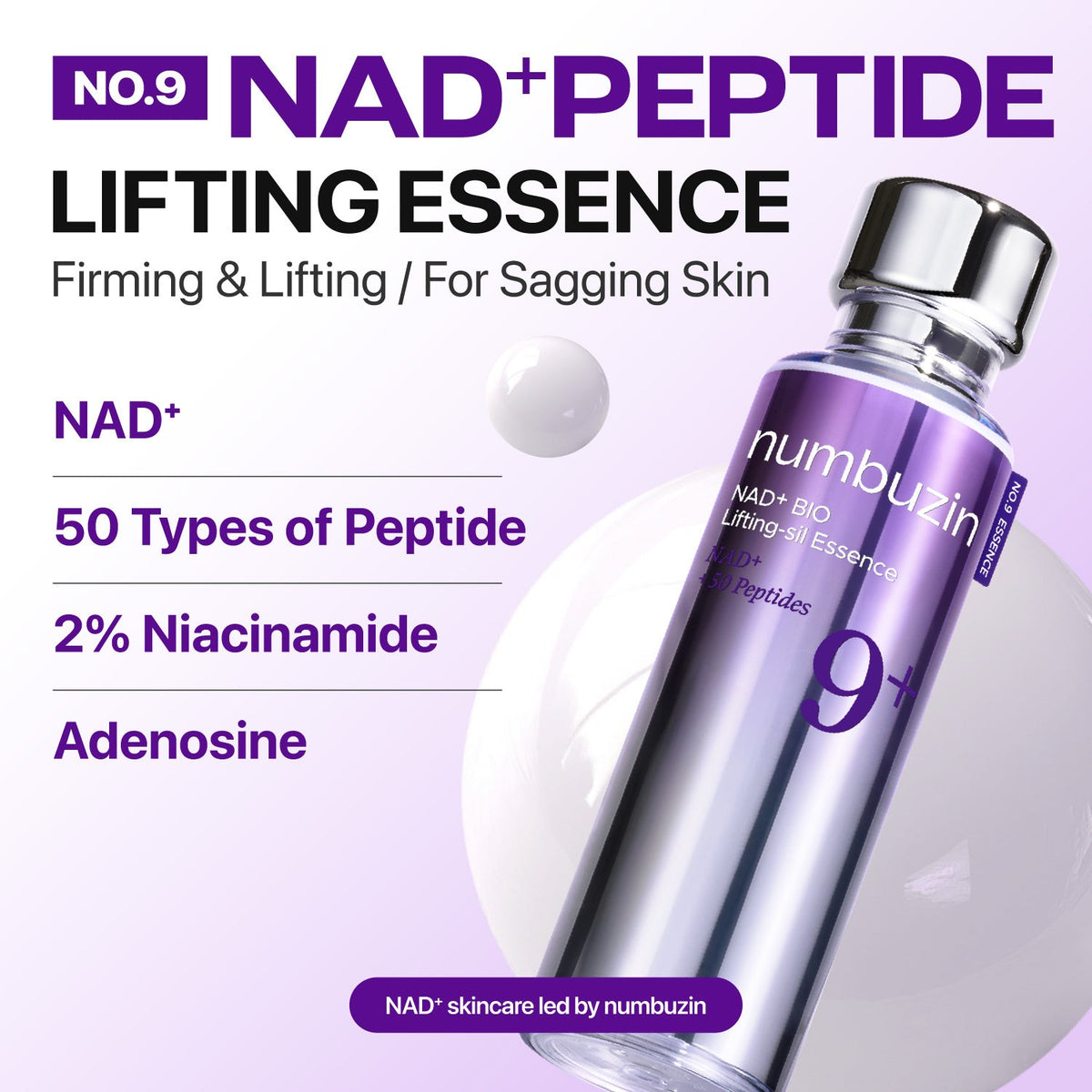 Numbuzin No.9 NAD+ BIO Lifting-sil Essence – NAD+ και 50 peptides