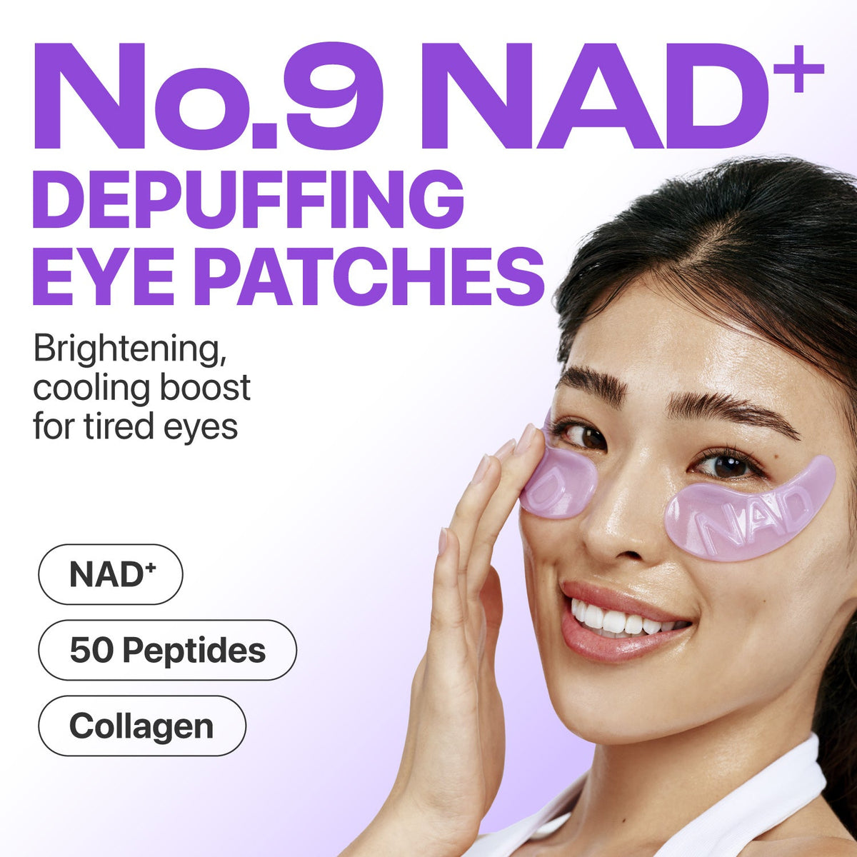 Numbuzin No.9 NAD+ Collagen Under Eye Patches NAD+ 50 Peptides Collagen