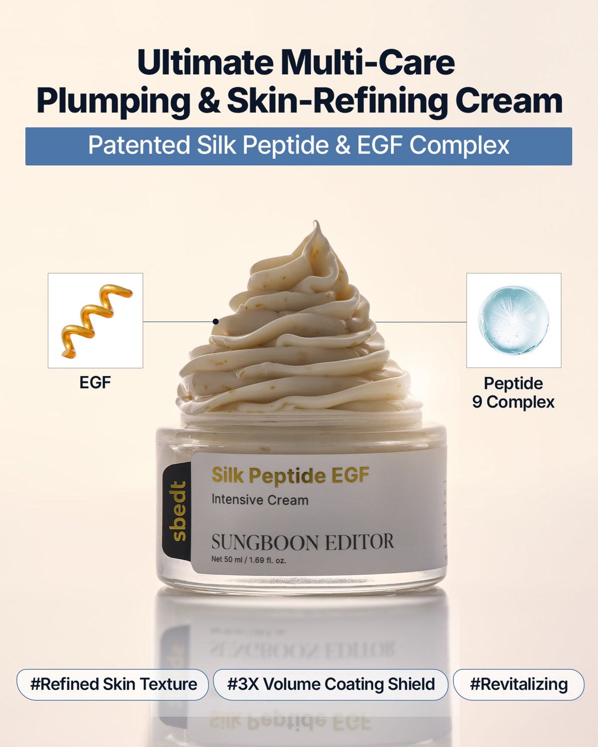Sungboon Editor Silk Peptide EGF Intensive Cream 50ml – firming care