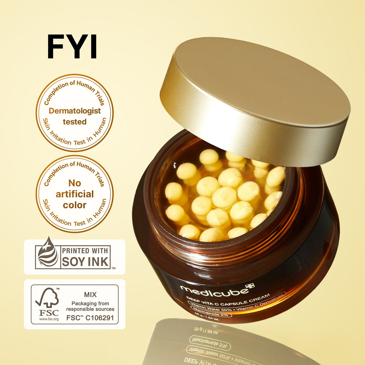 Medicube Deep Vita C Capsule Cream 55g – ανοιχτή συσκευασία