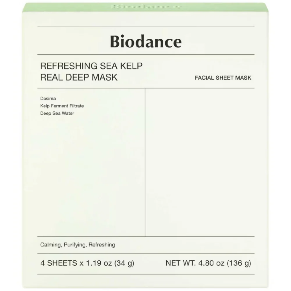 Biodance Refreshing Sea Kelp Real Deep Mask Box 4×34g – 4 μάσκες