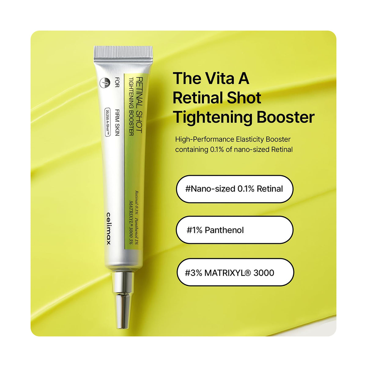 Celimax The Vita-A Retinal Shot Tightening Booster 15ml – 0,1% Retinal, 1% Panthenol και 3% Matrixyl 3000