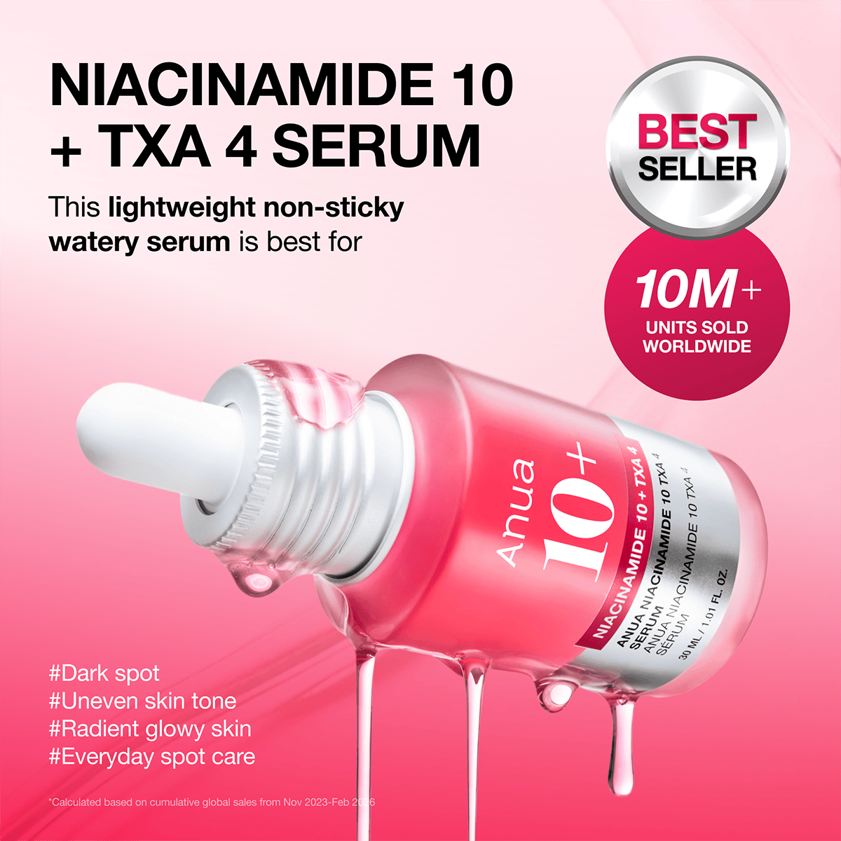 Anua Niacinamide 10% + TXA 4% Serum για σκούρες κηλίδες και ανομοιόμορφο τόνο