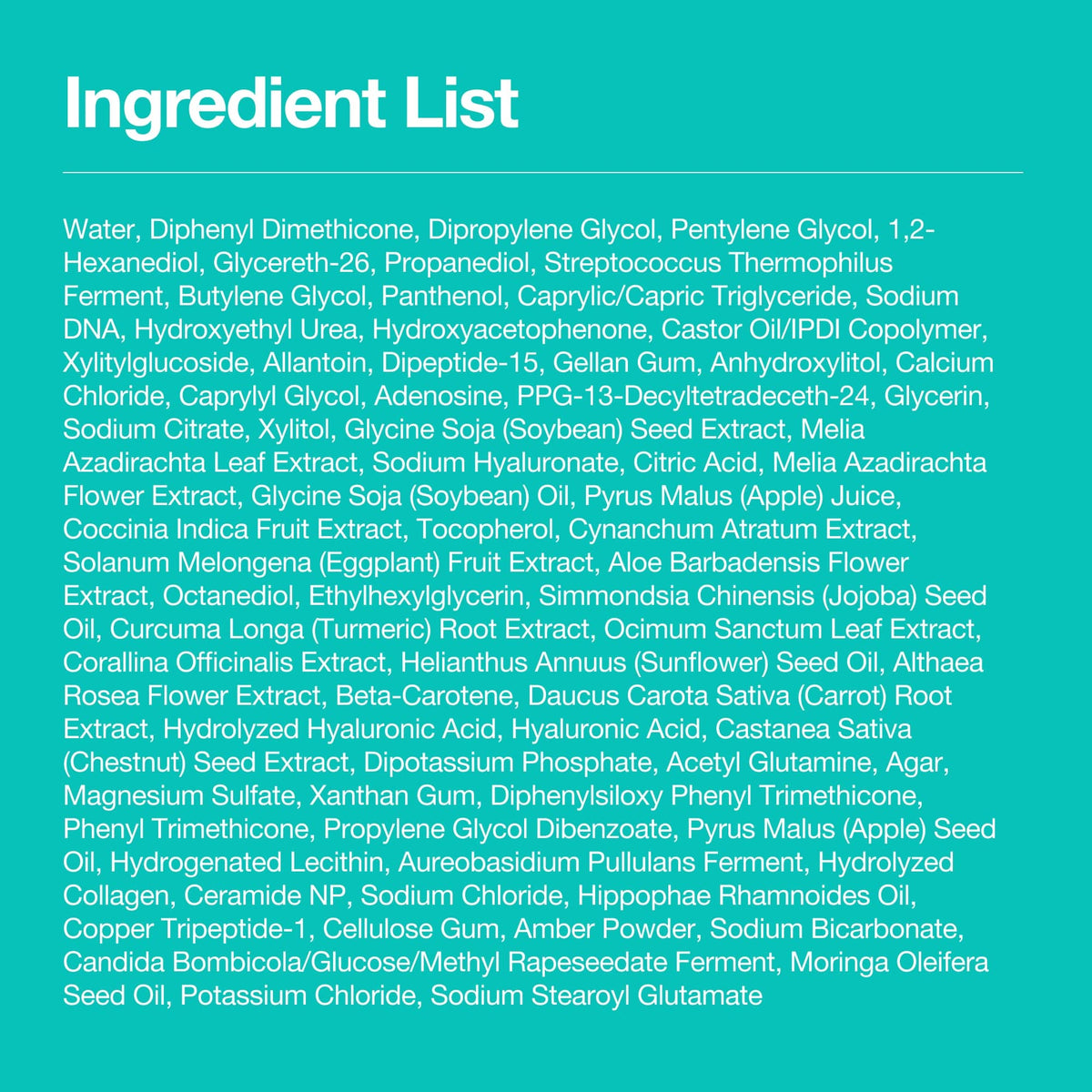 Anua PDRN Capsule Mist συστατικά