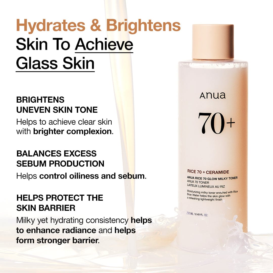 Anua Rice 70 Glow Milky Toner – ενυδάτωση και λάμψη