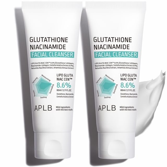 APLB Glutathione Niacinamide Facial Cleanser Set 2 x 80ml
