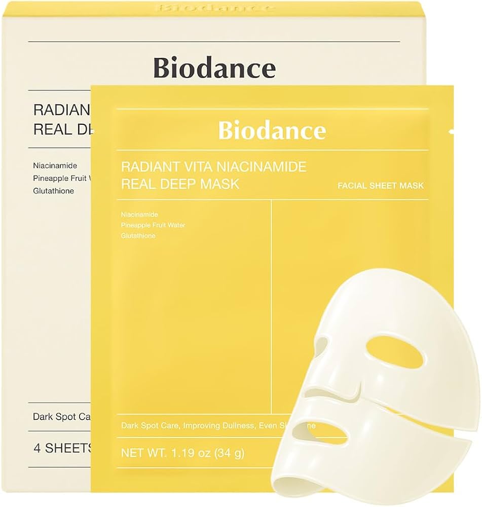 Biodance Radiant Vita Niacinamide Real Deep Mask 4×34g
