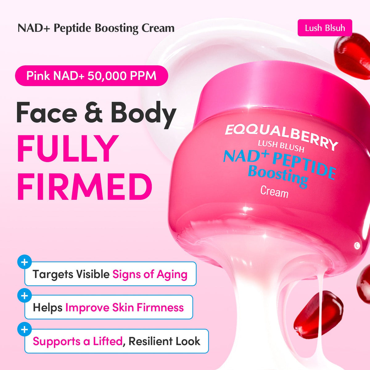 EQQUALBERRY NAD+ Peptide Boosting Cream 50ml – οφέλη