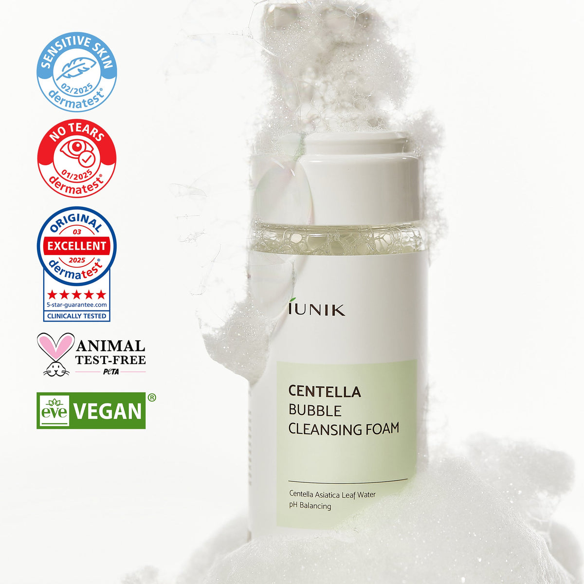 iUNIK Centella Bubble Cleansing Foam 150ml – πιστοποιήσεις