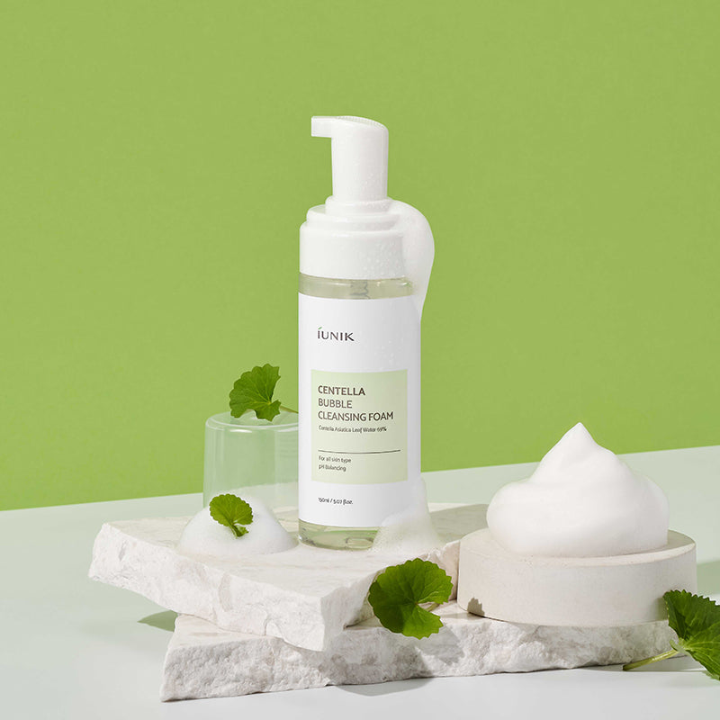 iUNIK Centella Bubble Cleansing Foam 150ml – υφή αφρού