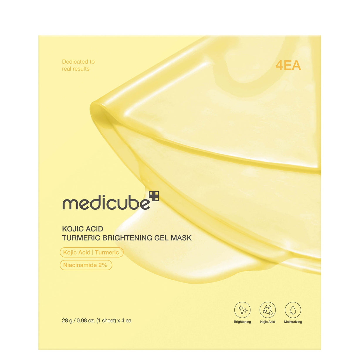 Medicube Kojic Acid Turmeric Brightening Gel Mask 4×28g – συσκευασία