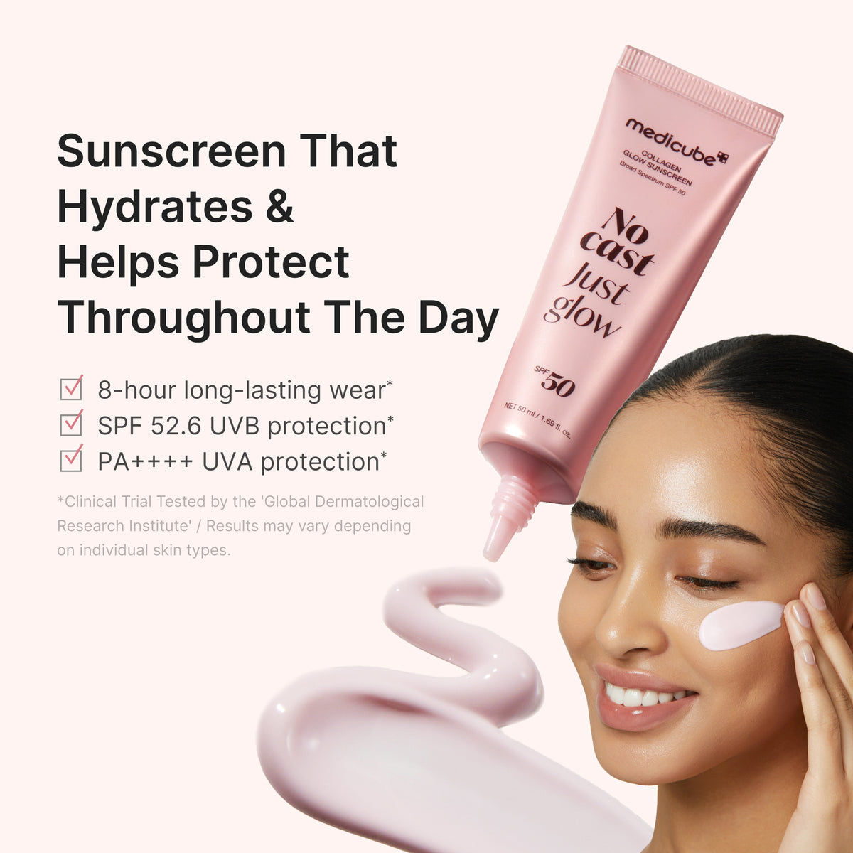 Medicube No Cast Just Glow Collagen Sunscreen – SPF 50 PA++++