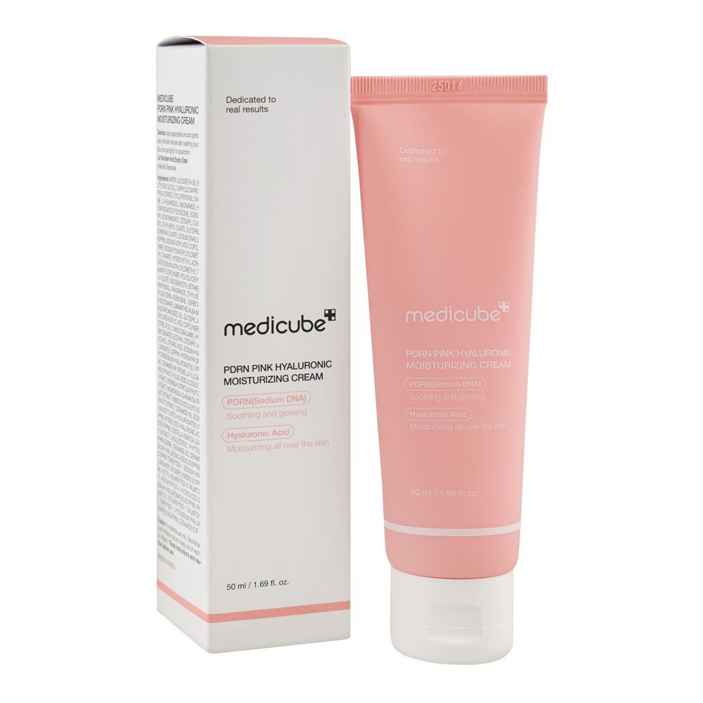 Medicube PDRN Pink Hyaluronic Moisturizing Cream 50ml – κουτί και σωληνάριο