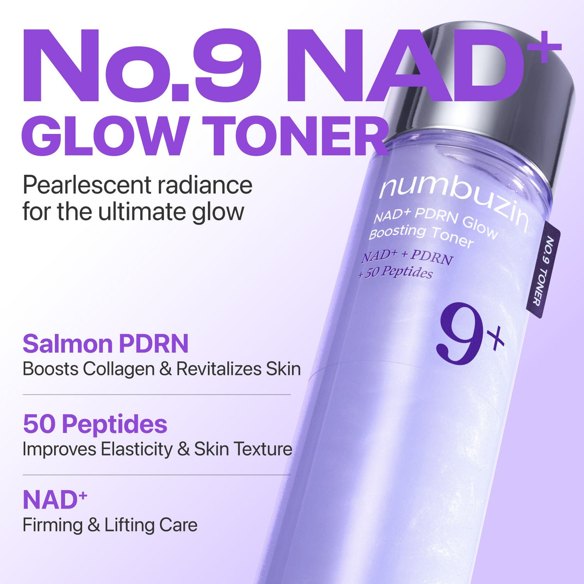 Numbuzin No.9 NAD+ PDRN Glow Boosting Toner – οφέλη