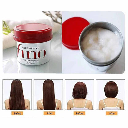 Shiseido Fino Premium Touch Hair Mask application
