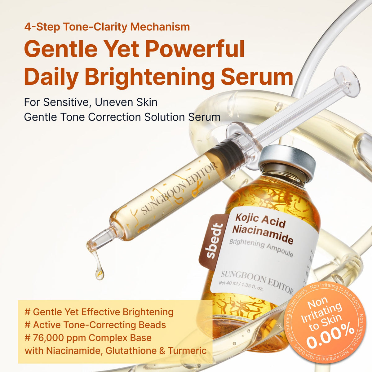 Sungboon Editor Kojic Acid Niacinamide Brightening Ampoule 40ml brightening serum