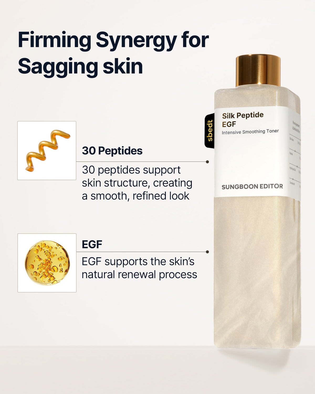 Sungboon Editor Silk Peptide EGF Intensive Smoothing Toner 300ml skincare
