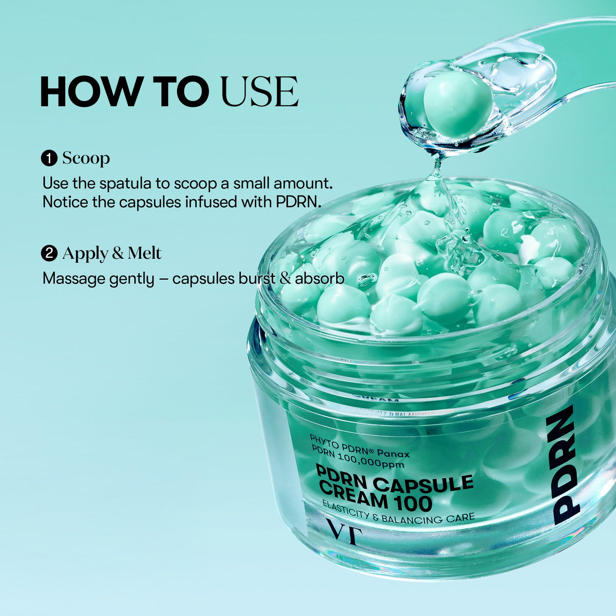 VT Cosmetics PDRN Capsule Cream 100 50ml – τρόπος χρήσης